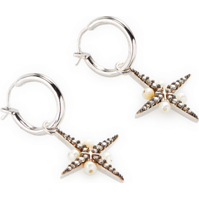 Boucles d'oreille Noth Star Pearl - Argent - Taille Unique