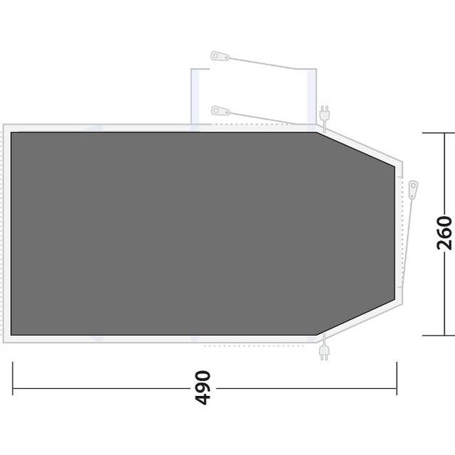 Outwell - Footprint Montana 4 Air - Footprint size 490 x 260 cm, black