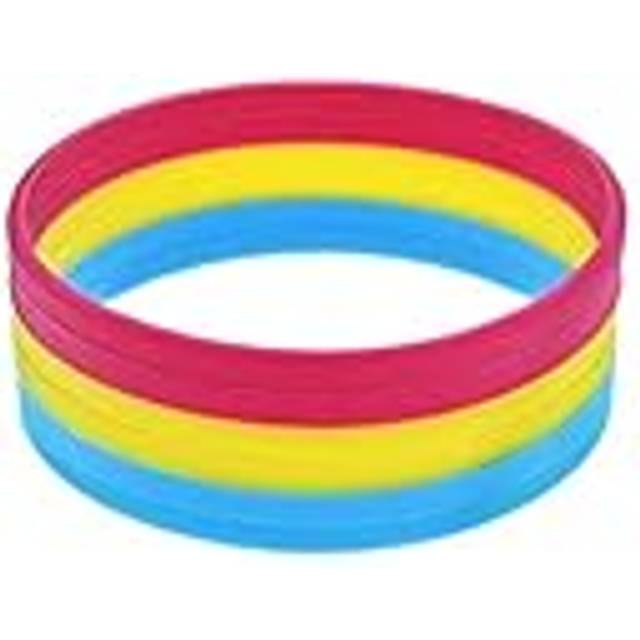 Zac's alter ego gay pride festival pansexual striped silicon bracelet