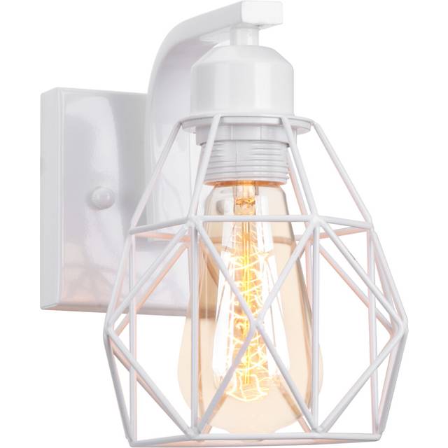 Retro Indoor Wall Lights Metal Cage Wall Sconce Modern Retro Wall Light White For Bedroom Kitchen Living Room