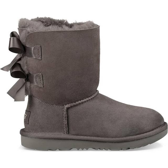 UGG® Bailey Bow II Classic Boots for Kids in Grey, Size 7, Shearling/Wool