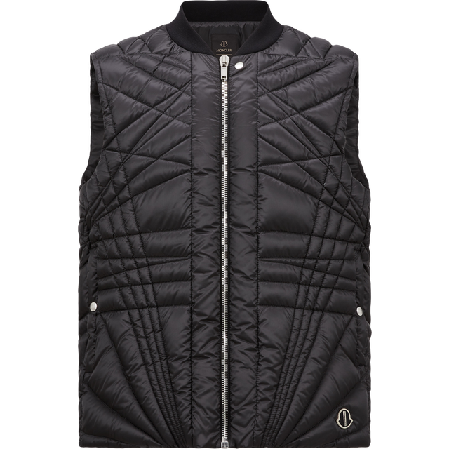 Rick Owens Moncler + Rick Owens Black Megapenta Flight Down Vest - 999 Black - 0