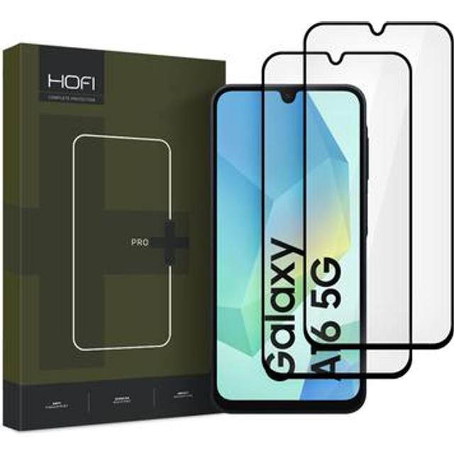Samsung Galaxy A16 Hofi Premium Pro+ Härdat Glas Skärmskydd - 9H - 2 St. - Svart Kant