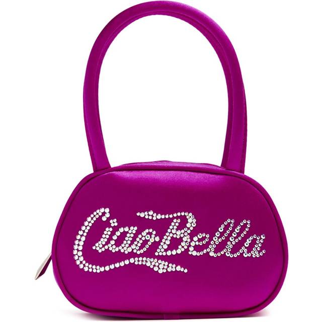 Amina Muaddi - Superamini Bella embellished shoulder bag - women - Satin - One Size - Pink