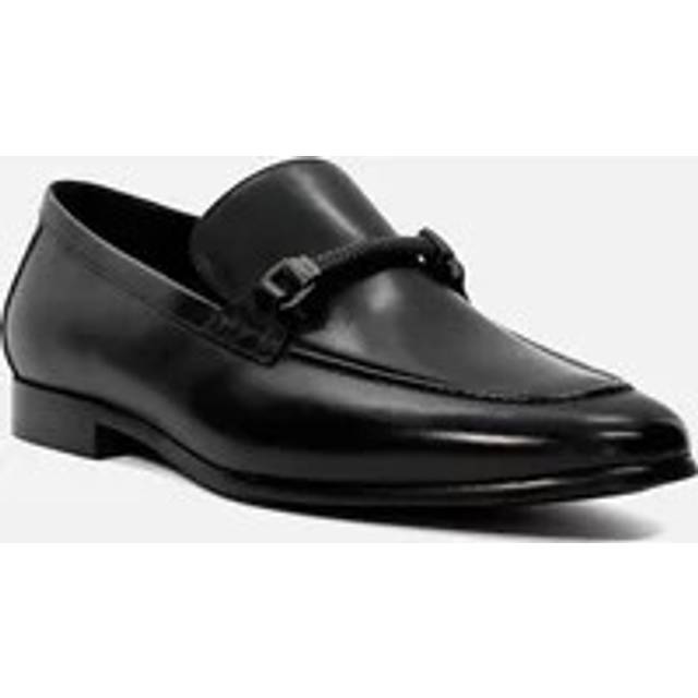 Men's Dune Scilly Leather Men's Black Loafers - Size: 11