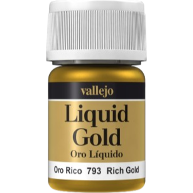 Vallejo Maling - Model Color: Liquid Gold - Rich Gold (Alcohol Based) - 35 ml.