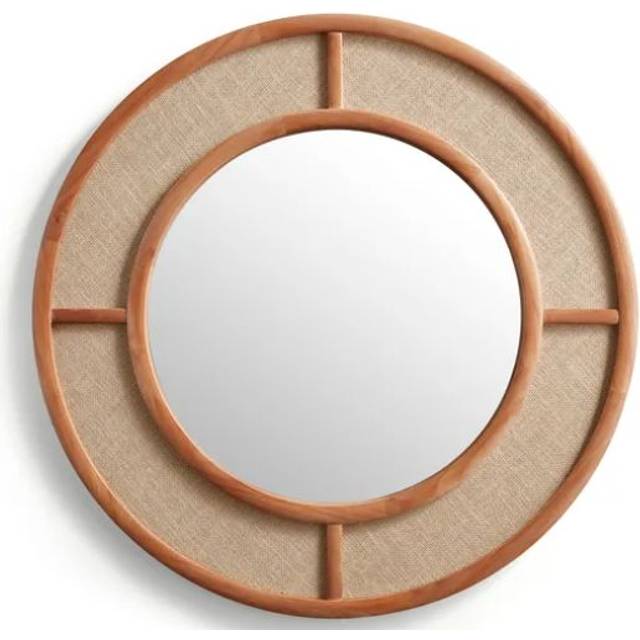 Churchgate Hessian Round Wall Mirror - Natural
