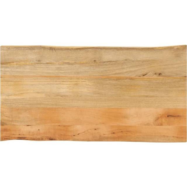 vidaXL Table Top 110x60x2.5 cm Live Edge Solid Wood Mango - Brown