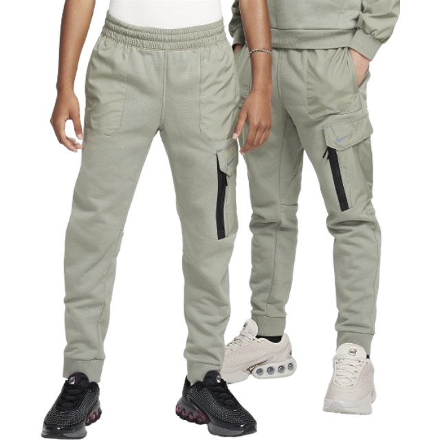 Nike Sportswear City Utility EasyOn Older Kids' Fleece Trousers - Grey - Cotton/Polyester - XL