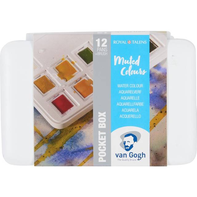 Akvarellfärg Pocket Box Van Gogh halvkopp med 12 kulörer