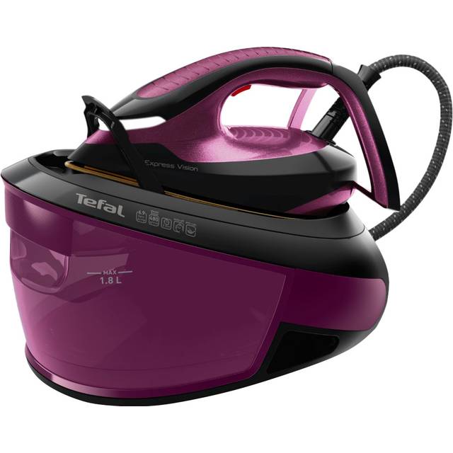 Tefal SV8152 EXPRESS VISION, LED-belysning, kraftfull 6,9-bar-utskrift, ångpuff: 480 g/min, smart temp-teknik, avtagbar kalkkollektor, eko-läge, 1,8 l vattentank, lila