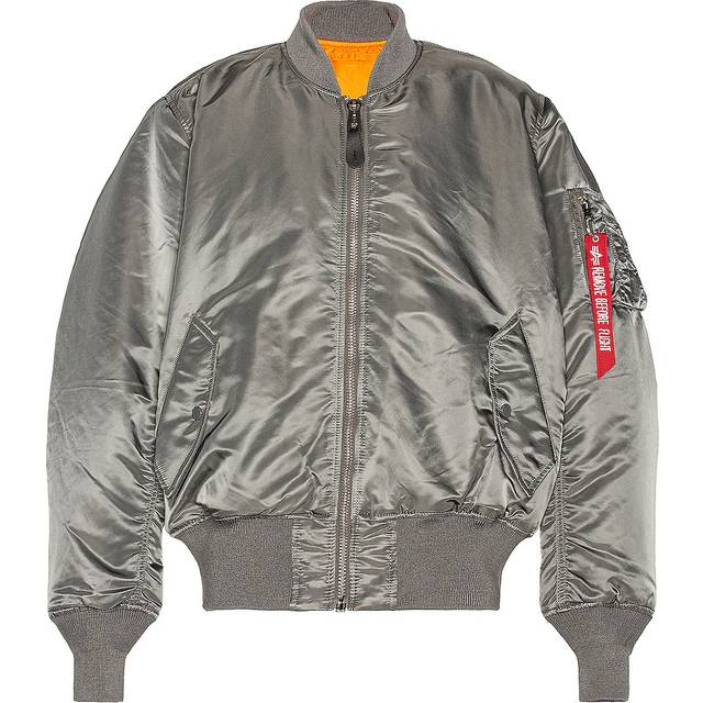 ALPHA INDUSTRIES MA-1 Flight Jacket in Gunmetal - Grey. Size S (also in M, XS). (S)