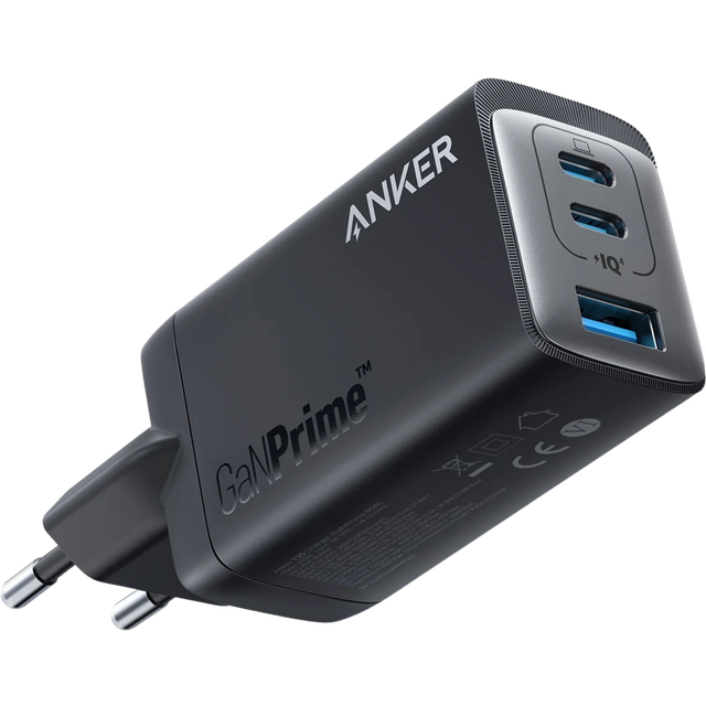 USB C Plug, Anker USB C Charger, Anker 735 Charger GaNPrime 65W, PPS 3-Port Fast Wall Charger for MacBook Pro/Air, iPad Pro, Galaxy S22/S21, Dell XPS