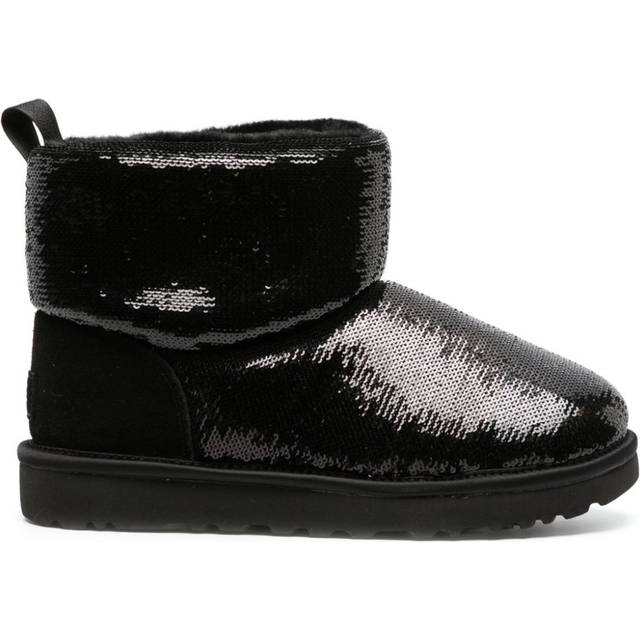 UGG Women's Classic Mini Mirror Ball Boot  Black  8