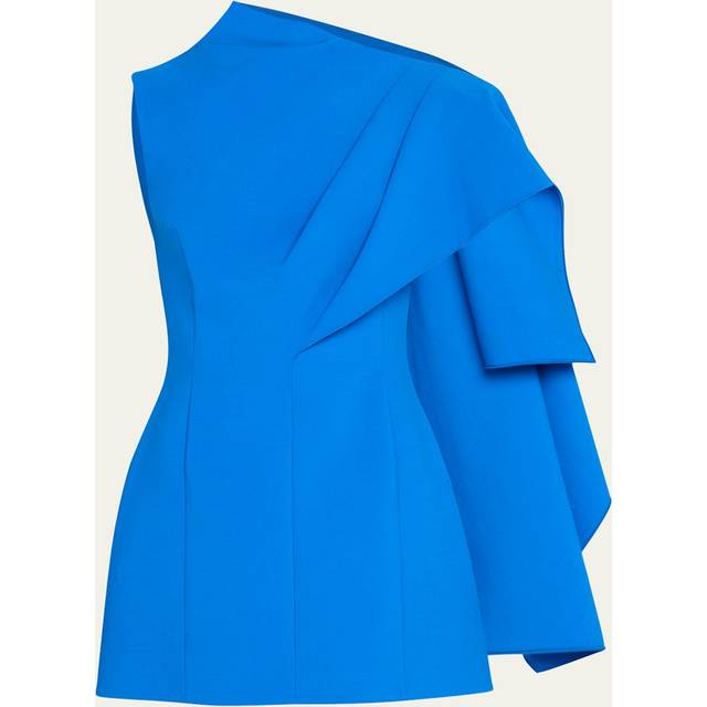 Oscar de la Renta Caped wool-blend minidress