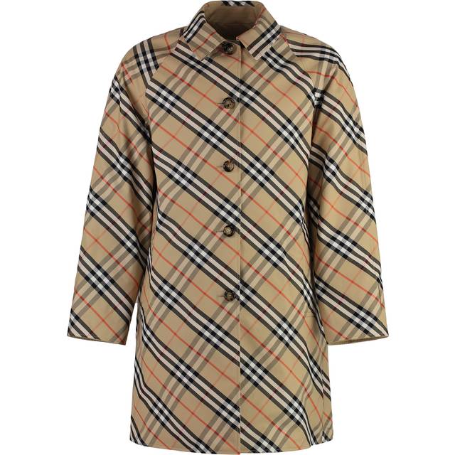 Reversible Cotton Coat with Check Pattern