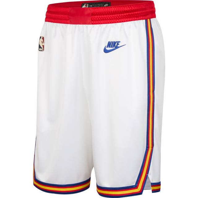Golden State Warriors 2024/25 Hardwood Classics Men's Nike Dri-FIT NBA Swingman Shorts - White - Polyester