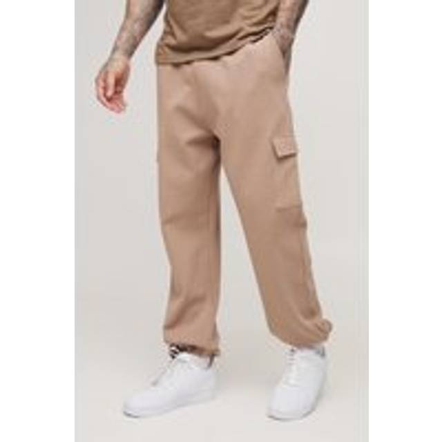 Tall Interlock Slim Fit Smart Cargo Joggers - Beige - S