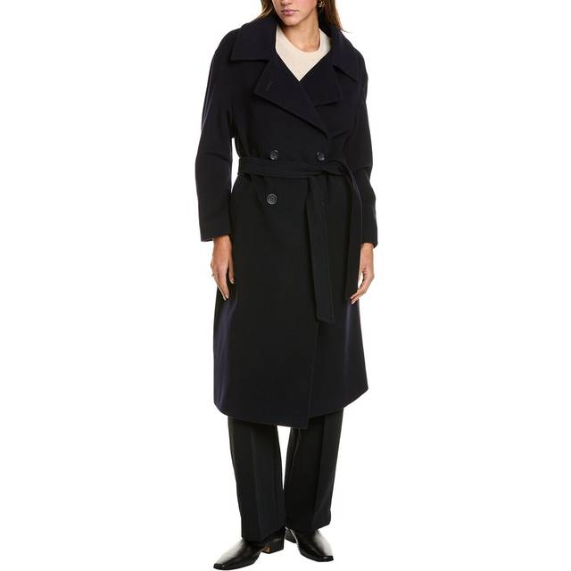 Cinzia Rocca Icons Long Wool & Cashmere-Blend Trench Coat