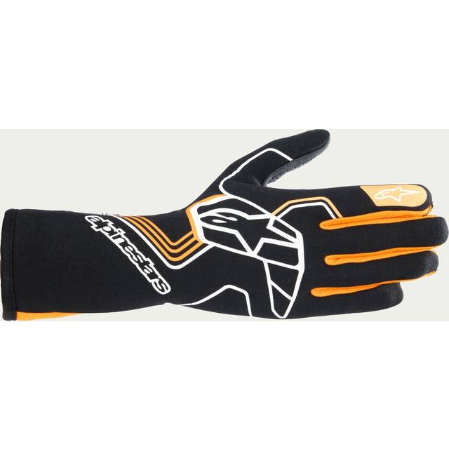 Alpinestars Tech-1 Race V4 Gloves Black Orange Fluo, Size: M