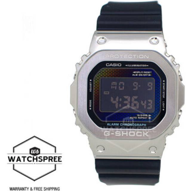 Casio G-Shock G-Steel Digital Rainbow Brick Wall Multicolor Dial Quartz GM-5600RW-1 200M Men's Watch