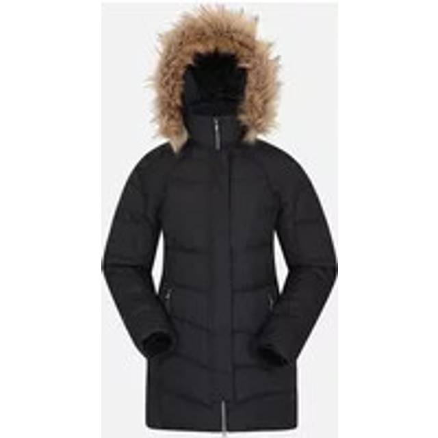 Mountain Warehouse Womens/Ladies Isla II Long Down Jacket (Jet Black) - Size 6 UK