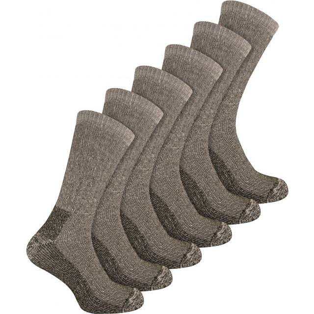 Sock Snob 6 Pair Multipack Mens Wool Socks - Brown - UK 6-11