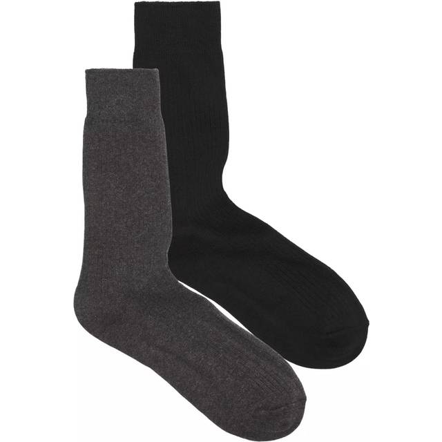 Jack & Jones Premium – Mörkgrå och svarta strumpor, 2-pack-Svart/a