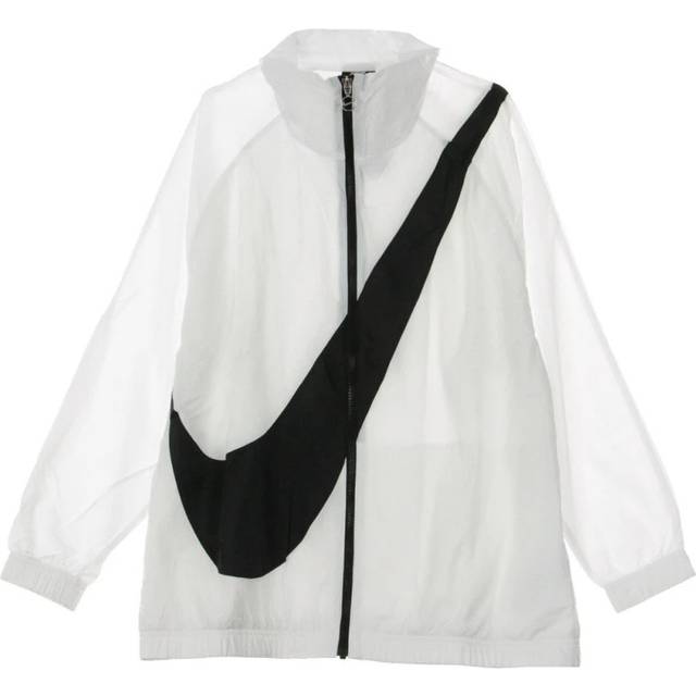 Nike, Jacka, Dam, M, Polyester, Vindjacka med Swoosh - white (M)
