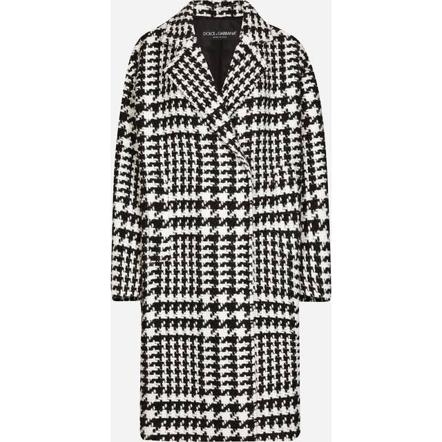 Dolce & Gabbana Oversize Houndstooth Coat - Woman Coats And Jackets Multicolor 44
