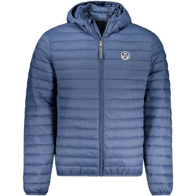 North Sails, Jacka, Herr, XL, Blå huva jacka med dragkedja - blue (XL)