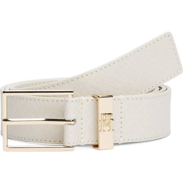TH Monogram Leather Belt