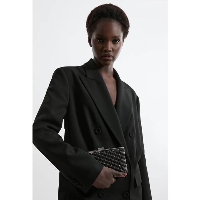 Embellished Box Clutch - Black