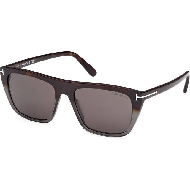 TOM FORD Man FT1175 ASLAN 55A Solglasögon Acetat Havana Rök Fyrkantig Normal