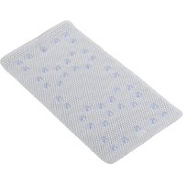 Croydex Teviot Rectangle Medium Padded Non Slip Bath Mat - White (13.78cm W)