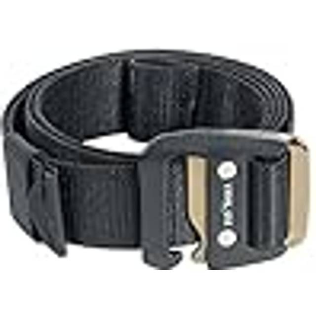 Tatonka stretchbälte 38 mm – elastiskt bälte med praktisk krokstängning – 125 cm lång/3,8 cm brett (svart)