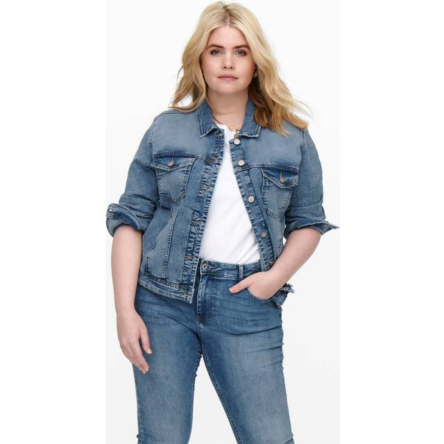 ONLY CARMAKOMA Carwespa Ls jacka Light Blue DNM Noos jacka, Ljusblå denim, 44