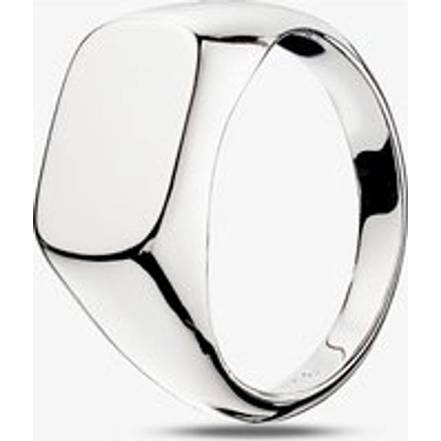 Sterling Silver Plain Oblong Signet Ring R3367 68