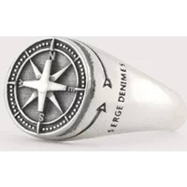 Serge DeNimes Mens Sterling Silver Napoleon Ring - Colour: Silver - Size: N/7