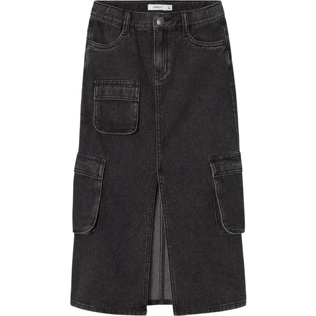Name It Kjol - NkfKylie - Black Denim - Name It - 11 år (146) - Kjol