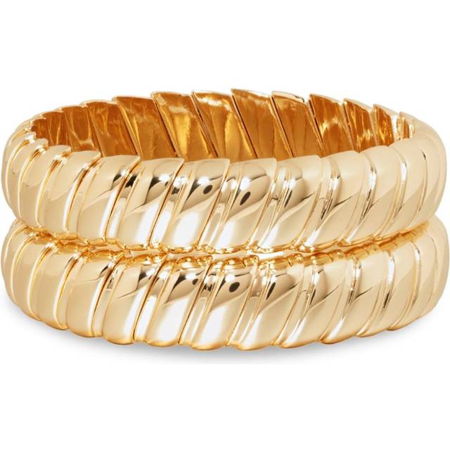 Roxanne Assoulin - The Large Cobra bracelets - women - Gold Plated Brass - One Size