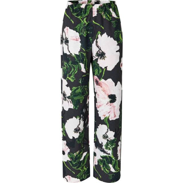 Stine Goya Floral-Print Satin Trousers - L - Multi