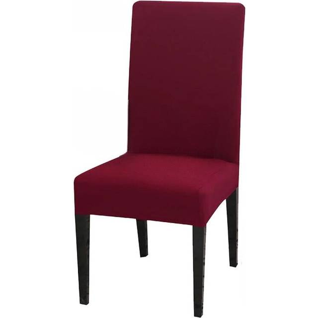 Chair Cover Wine Red Anti Dirt Waterproof Elastic Material For Dining Room Slipcovers