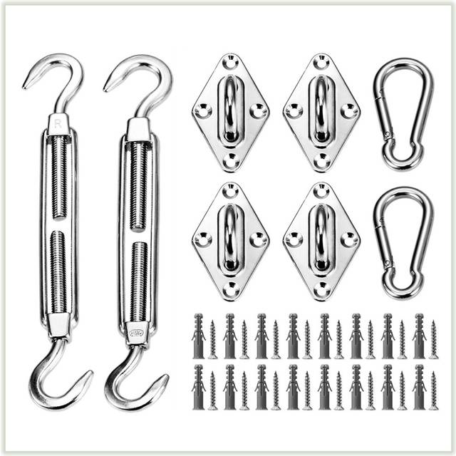 ColourTree Sun Shade Sail Rectangle Square Hardware Kit