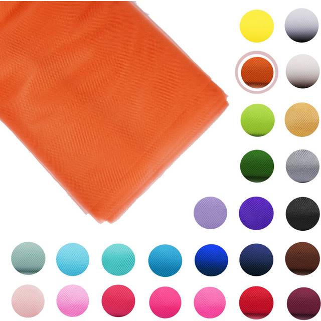 Craft And Party  Fabric Tulle 54 by 40 Yards (120 ft) Orange Fabric Tulle Bolt for DIY Tutu Skirt  Wedding and Decoration (Orange)