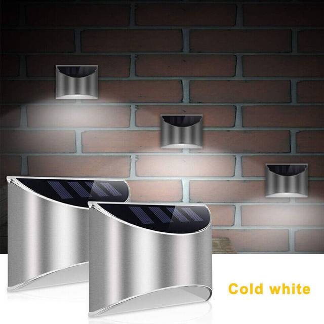 4pcs Outdoor Solar 4 LED Deck Lights Path Garden Patio Pathway Stairs Step Fence Lamp-White