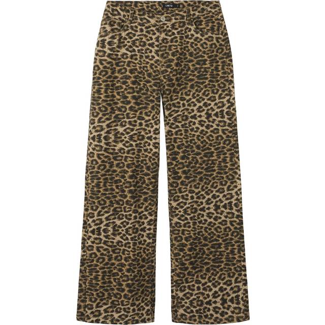 Wide Leg Leopard Trousers