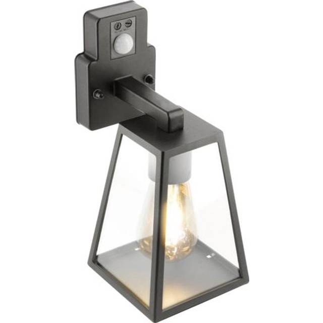 CGC Black Outdoor Wall Light with PIR Motion Sensor