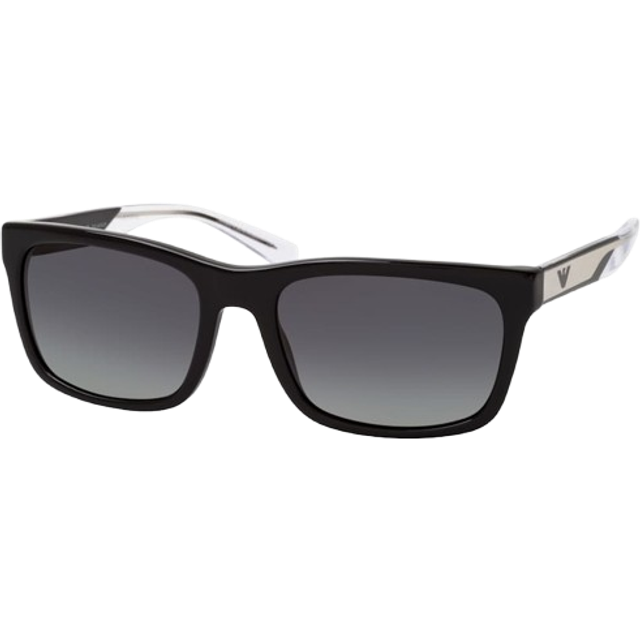 Emporio Armani EA 4224 5017T3, SQUARE Sunglasses, MALE, polarised, available with prescription - Black