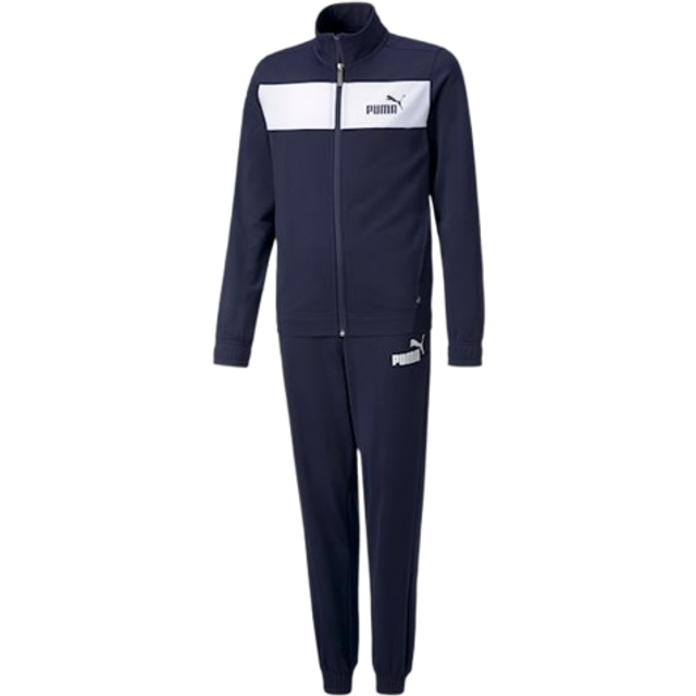 Puma Boys Tracksuit - Navy/White - Navy, Navy, Size 3-4 Years - 3-4 YEARS